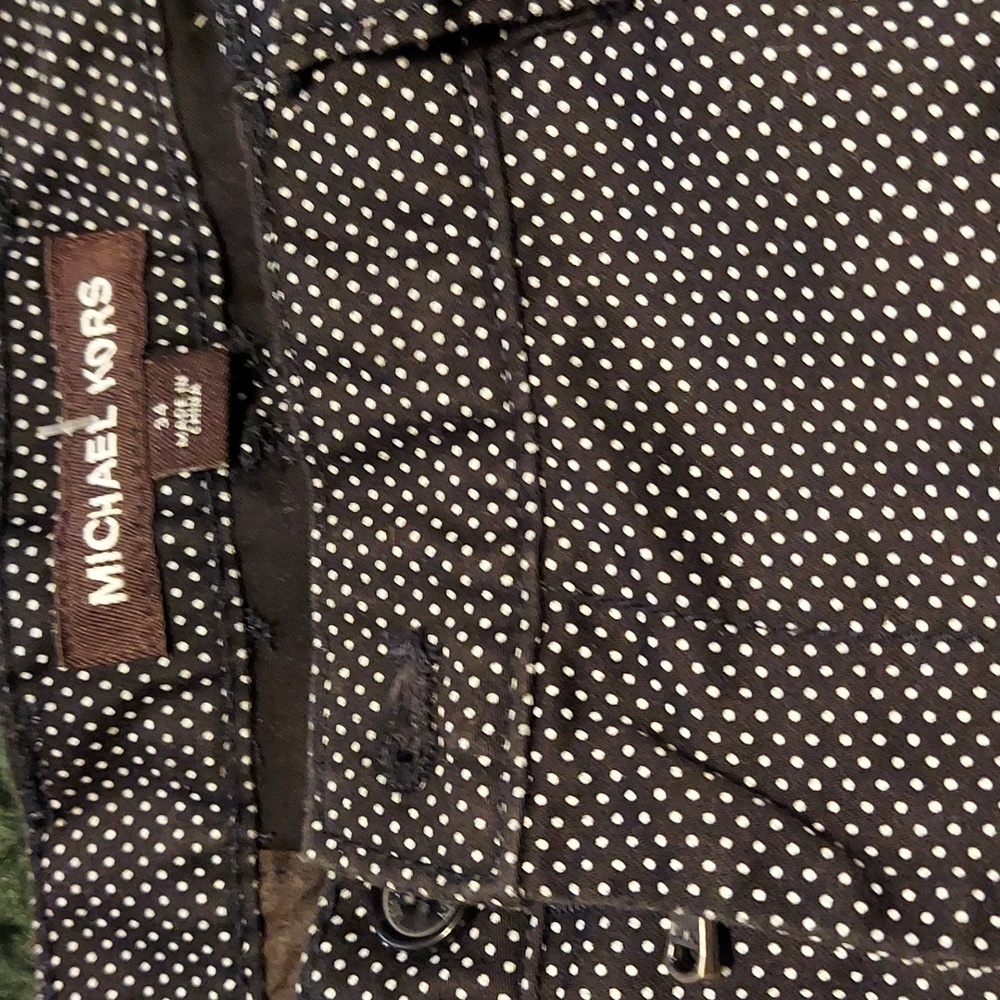 Great designer shorts. Dressy / casual black / white (silver?!) Polka-dot - Picture 2 of 2